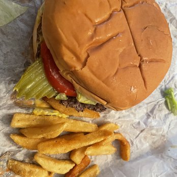 Classic Burger and BBQ - Cheeseburger and fries - Barbeque Near Me - Bessemer, Alabama