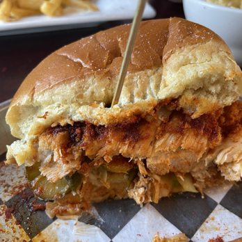 Obed & Isaac's Microbrewery and Eatery - Nashville hot chicken burger - American Near Me - Springfield, Illinois