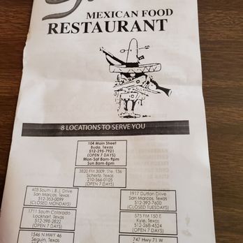 Garcias Restaurant - the menu for the restaurant - Mexican Near Me - Buda, Texas Garcias Restaurant - the menu for the restaurant - Mexican Near Me - Buda, Texas