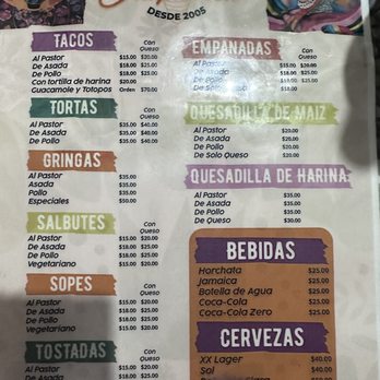 La Chiapaneca - Menu - Mexican Near Me - Tulum, ROO