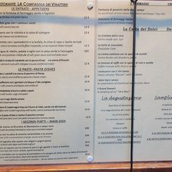 Compagnia dei Vinattieri - Menu