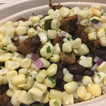 Chipotle Mexican Grill - Bowl with rice, black beans, corn and steak - Mexican Near Me - Cutler Bay, Florida