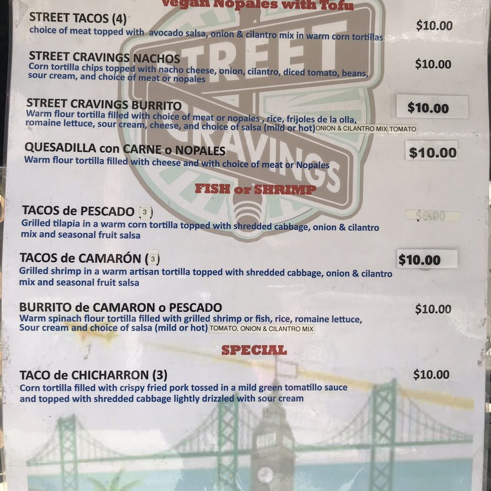 Street Cravings - Menu - Food Trucks Near Me