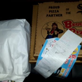 Beggars Pizza - Small deep dish large stuffed pepperoni  & a grilled chicken sandwich. - Pizza Near Me - Maywood, Illinois