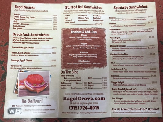 Menu photo 1 Bagel Grove Utica, NY