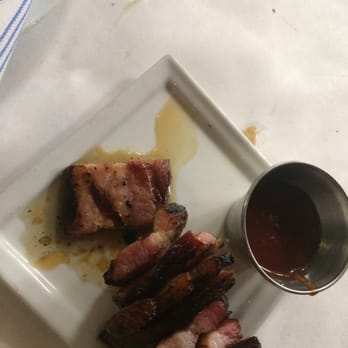 Echo & Rig - Bacon with BBQ sauce. I would never pair these two but it was terrific! - Steakhouses Near Me - Las Vegas, Nevada