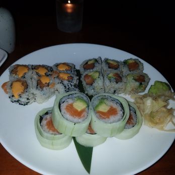 TOKU - Geisha Roll, Salmon Avacado, Spicy Tuna - Japanese Near Me - Manhasset, New York TOKU - Geisha Roll, Salmon Avacado, Spicy Tuna - Japanese Near Me - Manhasset, New York