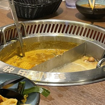 Happy Lamb Hot Pot - Broth pot with curry and original - Chinese Near Me - Murray, Utah