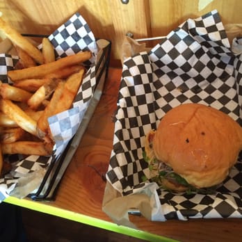 Mission - This is one cheeseburger and 2 order of fries - Burgers Near Me - Newport, Rhode Island