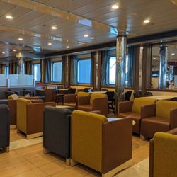 Bluebridge - Waiting for permission to depart, the lounge has cleared out