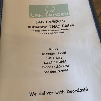 Lan Lamoon Authentic Thai Bistro - Menu and hours - Thai Near Me - South Daytona, Florida Lan Lamoon Authentic Thai Bistro - Menu and hours - Thai Near Me - South Daytona, Florida