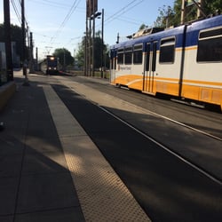 SACRT Light Rail - 16th Street Station - Train is departing, please stand clear. Mind the gap.