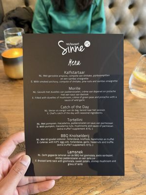 Menu photo 1 Restaurant Sinne Amsterdam, NH