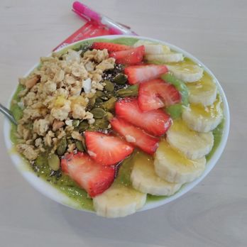 Three Ladies Cafe - The Goddess Bowl (with pea protein) that I had ordered. - Juice Bars & Smoothies Near Me - Davis, California
