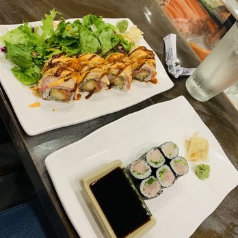 Master Joe's - two plates of sushi and a glass of water - Sushi Bars Near Me - Fairhope, Alabama Master Joe's - two plates of sushi and a glass of water - Sushi Bars Near Me - Fairhope, Alabama