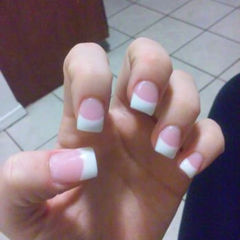 Spring Nail Tips - Pink and white w/gel coat - Nail Salons Near Me - Orange, California Spring Nail Tips - Pink and white w/gel coat - Nail Salons Near Me - Orange, California