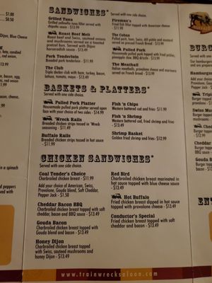 Menu photo 3 Trainwreck Saloon Saint Louis, MO Menu photo 3 Trainwreck Saloon Saint Louis, MO