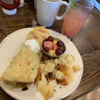 First Watch - Chimichanga (probably spelled that wrong) and summer blush juice - Breakfast & Brunch Near Me - Arvada, Colorado First Watch - Chimichanga (probably spelled that wrong) and summer blush juice - Breakfast & Brunch Near Me - Arvada, Colorado