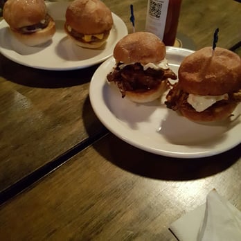 Ponderosa Brewing - Pulled pork sliders with a little coleslaw on top...yummy! - Breweries Near Me - Albuquerque, New Mexico