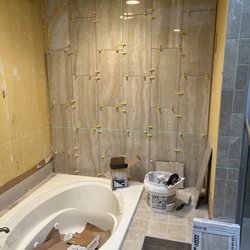 George's Son Painting & Home Improvement - Work in Progress for Bathroom Wall Tiles