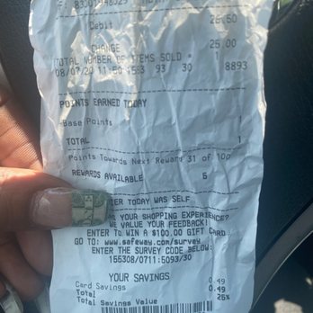 Safeway - Receipt - Grocery Near Me - Columbia, Maryland