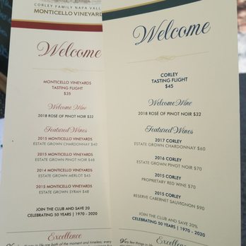 Monticello Vineyards - Two tasting menus - Wineries Near Me - Napa, California Monticello Vineyards - Two tasting menus - Wineries Near Me - Napa, California