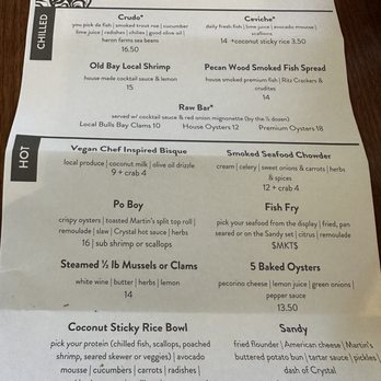 CudaCo - Menu - Seafood Markets Near Me - Charleston, South Carolina