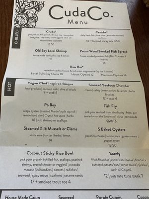Menu photo 5 CudaCo Charleston, SC Menu photo 5 CudaCo Charleston, SC
