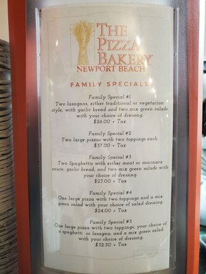 Menu photo 7 The Pizza Bakery Newport Beach, CA Menu photo 7 The Pizza Bakery Newport Beach, CA