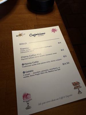 Menu photo 3 Capriciano Osteria Santa Rosa, CA Menu photo 3 Capriciano Osteria Santa Rosa, CA