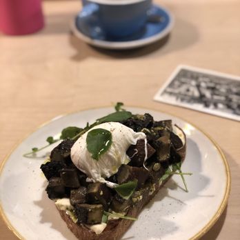 Two Hands - Mushroom toast with poached egg - Breakfast & Brunch Near Me - New York, New York Two Hands - Mushroom toast with poached egg - Breakfast & Brunch Near Me - New York, New York