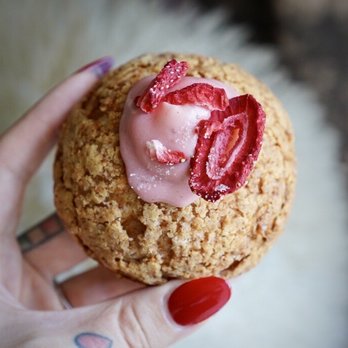 Supermoon Bakehouse - Strawberry Balsamic Basil Choux - Bakeries Near Me - New York, New York Supermoon Bakehouse - Strawberry Balsamic Basil Choux - Bakeries Near Me - New York, New York