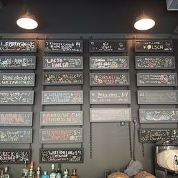 Menu of beers they currently have Menu of beers they currently have