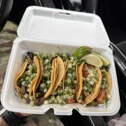 Tacos Y Salsa Don Chuy 2 - 3 Carne Asada and 3 Pollo tacos .