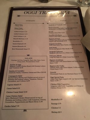 Menu photo 8 Oggi Trattoria Chicago, IL Menu photo 8 Oggi Trattoria Chicago, IL