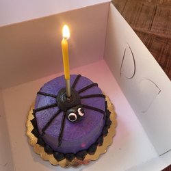 Blackbird Doughnuts - Brighton - Tiny Halloween birthday cake!