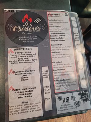 Menu photo 1 Charlene's Bar & Grille Washington, DC, DC