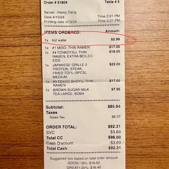 Soupa Blvd - Got charged $2.99 for hot water, lol - Asian Fusion Near Me - Kissimmee, Florida Soupa Blvd - Got charged $2.99 for hot water, lol - Asian Fusion Near Me - Kissimmee, Florida