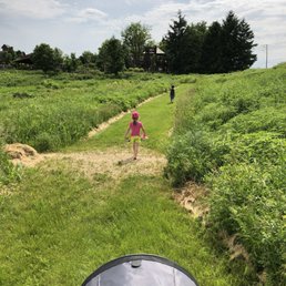 Walking through the Peck Farm paths.