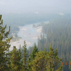 Hoodoos Viewpoint - Bow river in background