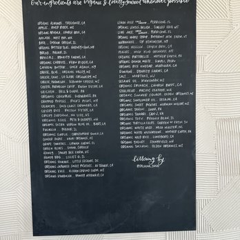sweetgreen - Healthy Salads, Wraps, and Bowls - Wall 'art' with description of where the ingredients are from - Salad Near Me - Schaumburg, Illinois sweetgreen - Healthy Salads, Wraps, and Bowls - Wall 'art' with description of where the ingredients are from - Salad Near Me - Schaumburg, Illinois