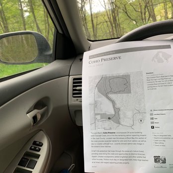 Coho Preserve - In my car in the parking lot with the information sheet provided on the San Juan County Land Bank website. Twas my navigation sheet. - Parks Near Me - Olga, Washington Coho Preserve - In my car in the parking lot with the information sheet provided on the San Juan County Land Bank website. Twas my navigation sheet. - Parks Near Me - Olga, Washington