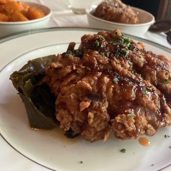 Moi Moi - Lavender, sage and honey Fried Chicken and lobster Beignets with Collard greens - African Near Me - Washington, DC, District of Columbia