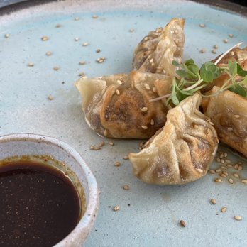 Kouyin - Hand made vegetable gyoza with a slight kick of heat. - Pan Asian Near Me - San Miguel de Allende, GUA