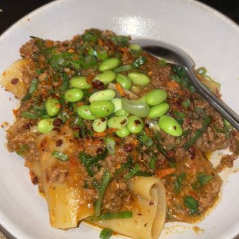 Ryla - mapo paccheri pasta - 6/10 - Asian Fusion Near Me - Hermosa Beach, California Ryla - mapo paccheri pasta - 6/10 - Asian Fusion Near Me - Hermosa Beach, California