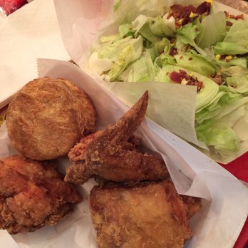 Pies 'n' Thighs - Fried Chicken Box Dinner, Iceberg Salad as side - Southern Near Me - Brooklyn, New York Pies 'n' Thighs - Fried Chicken Box Dinner, Iceberg Salad as side - Southern Near Me - Brooklyn, New York