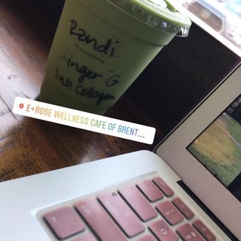E+ROSE Wellness Cafe - Ginger Greens Smoothie - Vegan Near Me - Brentwood, Tennessee