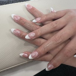 My daughters gel-x French tip with chrome
