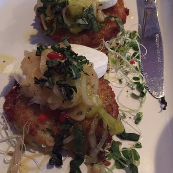 Abbey Burger Bistro - Fried green tomato caprese - American Near Me - Baltimore, Maryland Abbey Burger Bistro - Fried green tomato caprese - American Near Me - Baltimore, Maryland
