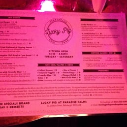 The menu